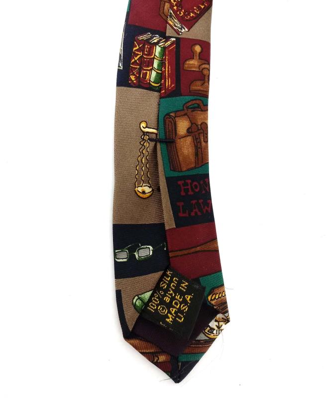 ALYNN NECKWEAR "Law Office" 100% Silk Neck Tie Print for Lawyer or Paralegal