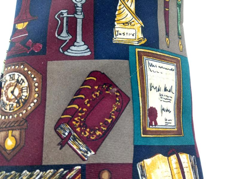 ALYNN NECKWEAR "Law Office" 100% Silk Neck Tie Print for Lawyer or Paralegal