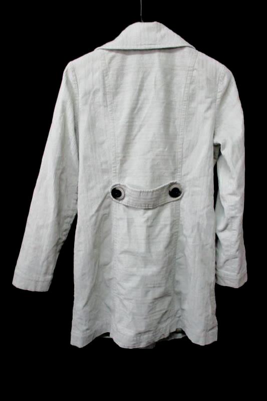 J Jill Corduroy Pea Coat Light Green Off White Button Up Women's Extra Small