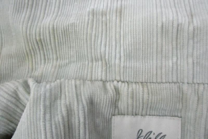 J Jill Corduroy Pea Coat Light Green Off White Button Up Women's Extra Small
