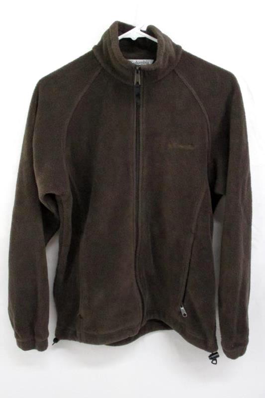 Winter Zip-Up Jacket Columbia Sportswear Brown Polyester Women's Size S
