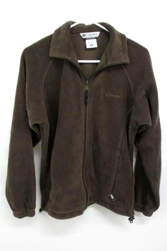Winter Zip-Up Jacket Columbia Sportswear Brown Polyester Women's Size S