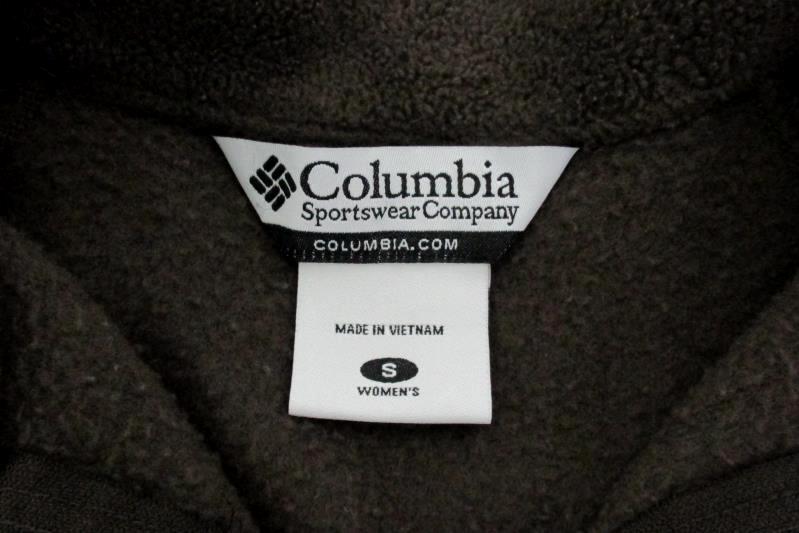 Winter Zip-Up Jacket Columbia Sportswear Brown Polyester Women's Size S