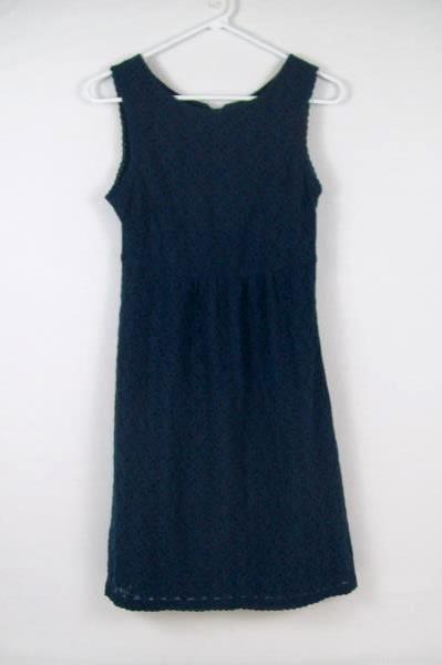 Romy Women's Blue Two Layer Lace Tea Knee Length Dress Size XS