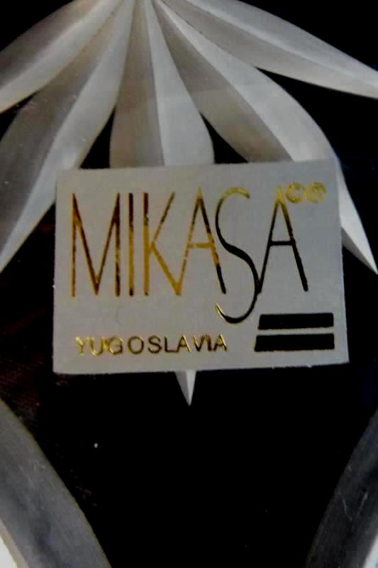 Vintage Mikasa Clear Glass Christmas Tree Candy Dish Made in Yugoslavia