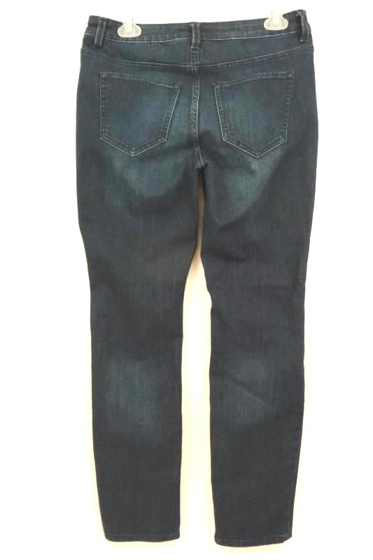 Liz Claiborne Women's City Dark Blue Jeans Ankle 5-Pocket Size 4