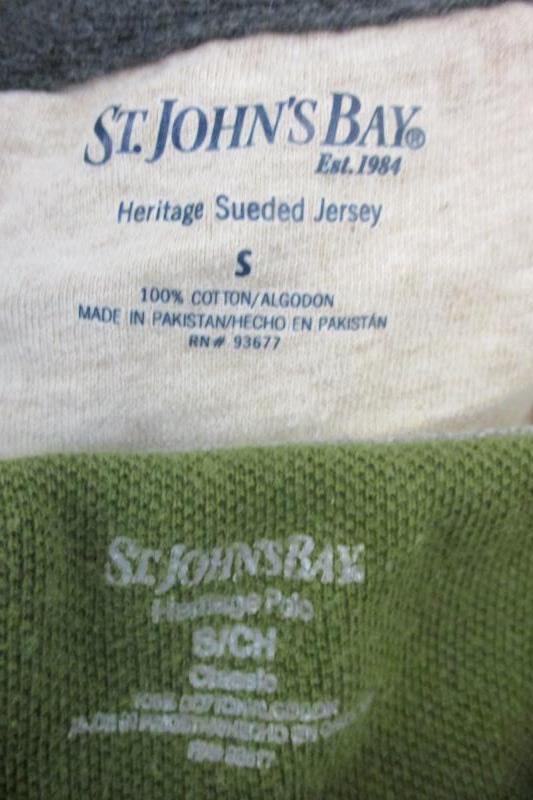 Lot of 2 St. John's Bay Men's Size Small Striped Button Up Shirts