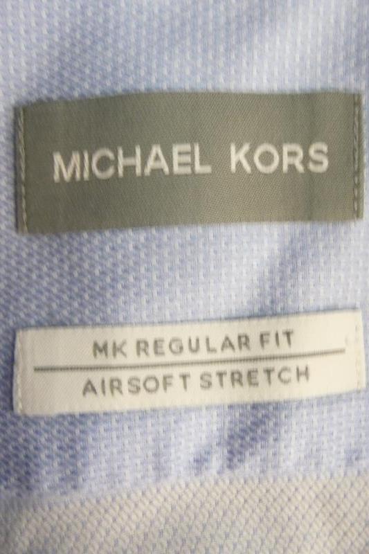 Men's Michael Kors Regular Fit Airsoft Stretch Button Shirt 15 1/12 34/35 Blue
