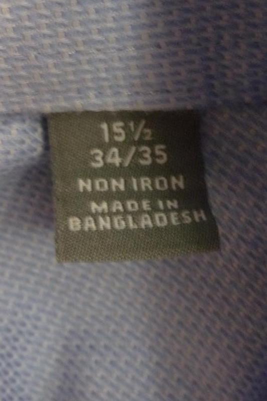 Men's Michael Kors Regular Fit Airsoft Stretch Button Shirt 15 1/12 34/35 Blue