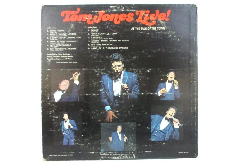 Tom Jones Live 1967 Rock Vinyl Record At the Talk of the Town