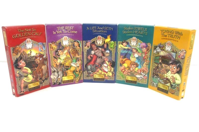 Lot of 5 Kids Ten Commandments VHS Box Set 2003 Trinity Broadcasting Network