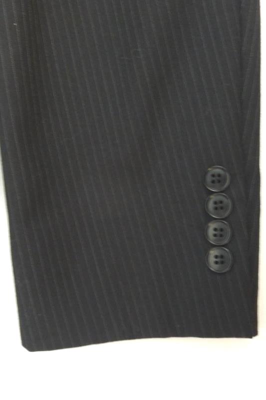 Axcess Men's Black Pin Striped Blazer Suit Jacket Career Sz 40R 100% Wool