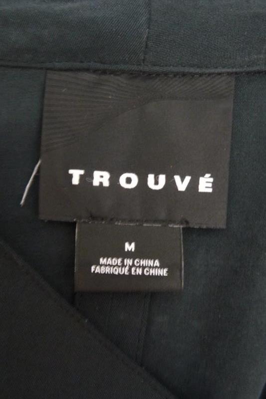 Trouve Dark Gray Women's Sz M Asymmetrical Full Zip Motorcycle Jacket Draped