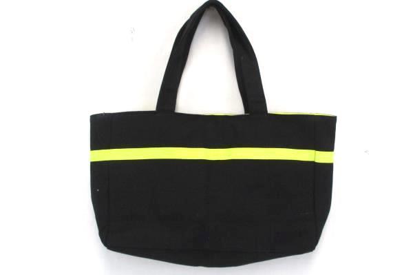 Tote Bag Purse Black Yellow Polka Dot Floral Medium Cotton Blend