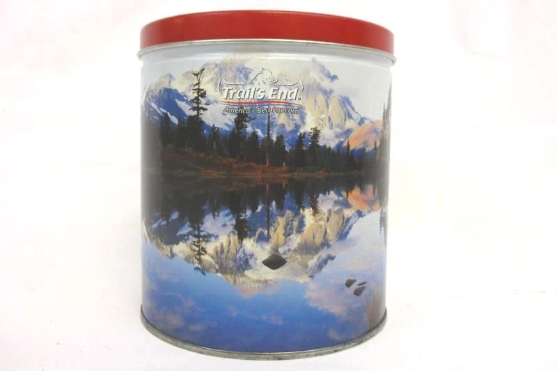 Lot of 3 Collectible Tins Alaska Wolves Seaside Sweets Trails End Popcorn