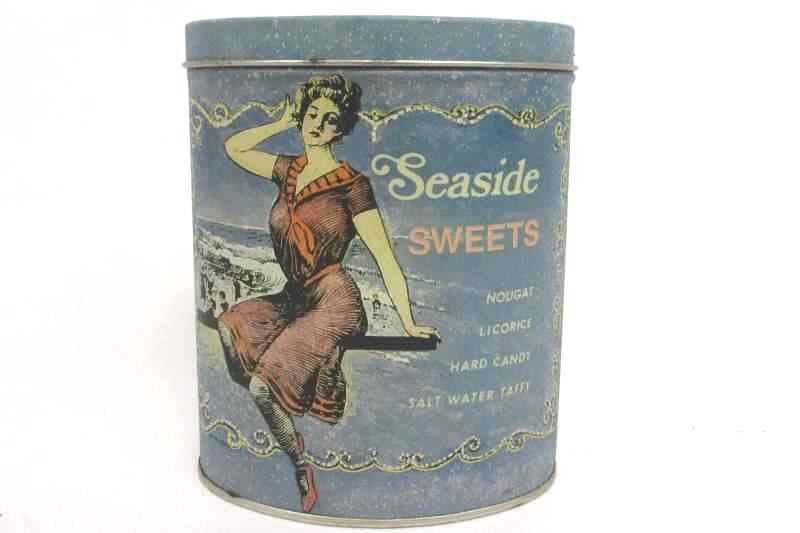 Lot of 3 Collectible Tins Alaska Wolves Seaside Sweets Trails End Popcorn