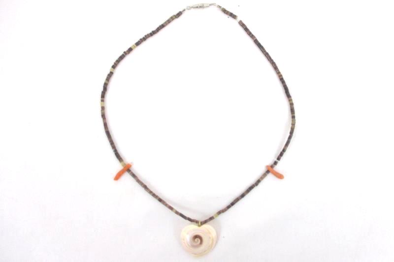 Lot of 3- Sea Shell Necklace & Surfer Pendant & Dolphin Earrings