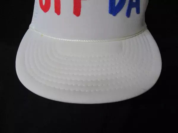 Great Western Ball Cap Norwegian Uff Da Nylon Mesh Off White Trucker Adjustable