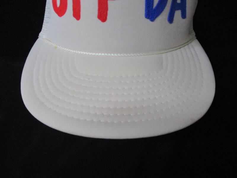 Great Western Ball Cap Norwegian Uff Da Nylon Mesh Off White Trucker Adjustable