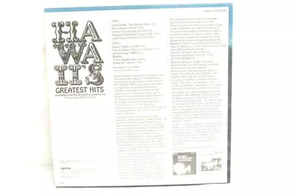 Hawaii's Greatest Hits Leo Addeo And Hirs Orchestra Jazz Vinyl Record