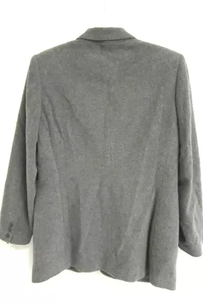 Charters Club Women's Size 8 Blazer Jacket Heather Grey Wool Blend