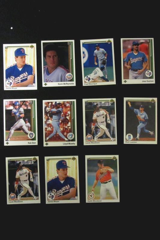 Lot of 32 Vintage 1990 and 1991 Upper Deck Baseball Cards with Duplicates