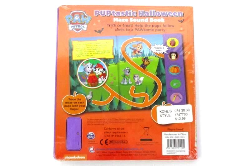 Nickelodeon Paw Patrol Puptastic Halloween Maze Sound Book Sealed