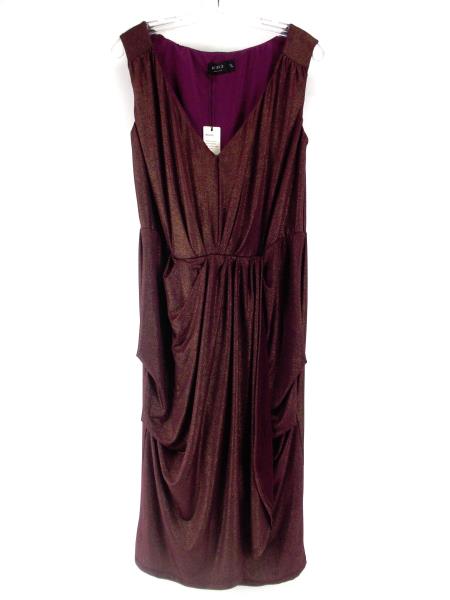 IGIGI Cocktail Party Dress "Nora" Purple & Gold Sleeveless 14/16 Plus NWT