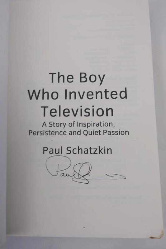 The Boy Who Invented Television by Paul Schatzkin 2002 Paperback Signed