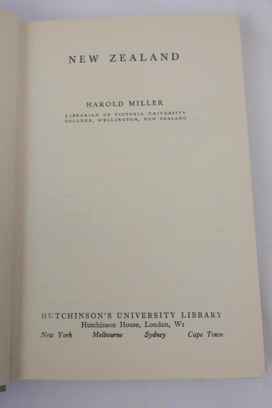 New Zealand by Harold Miller 1951 Hardcover Hutchinson's University Library