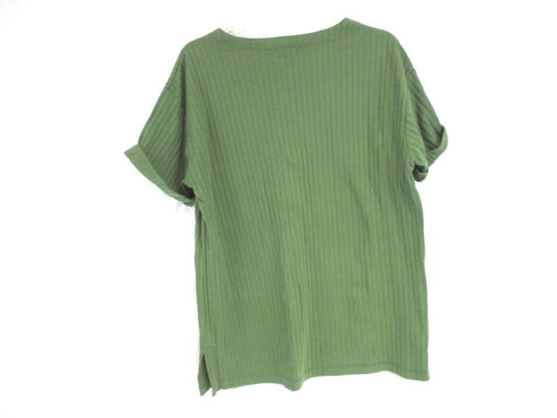 The Limited Women's Size Extra Small Green Striped Shirt Polyester Blend