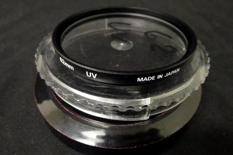 Sunpak 62mm UV Lens Filter Black and Clear Threaded