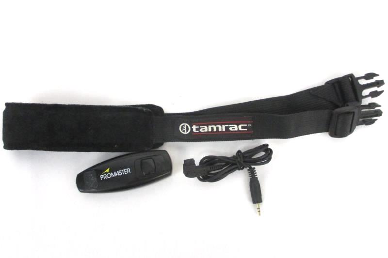 Lot of 2 Camera Accessories ProMaster Shutter Release Tamrac Adjustable Strap