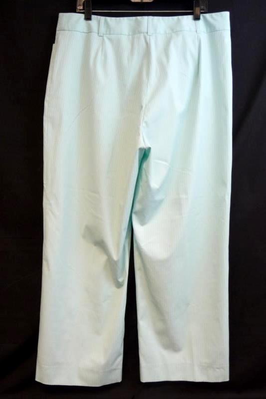 J Envie New York Women's Mint Wide Leg Dress Pants Slacks Sz 18 Striped with Tag
