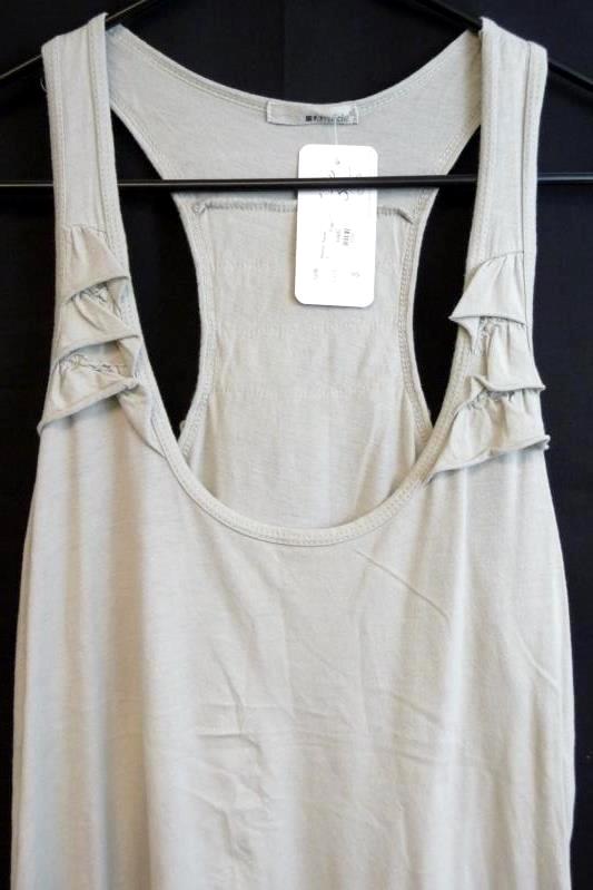 LA Made Madilyn Racer Tank Top Gray Women's Size S New With Tag