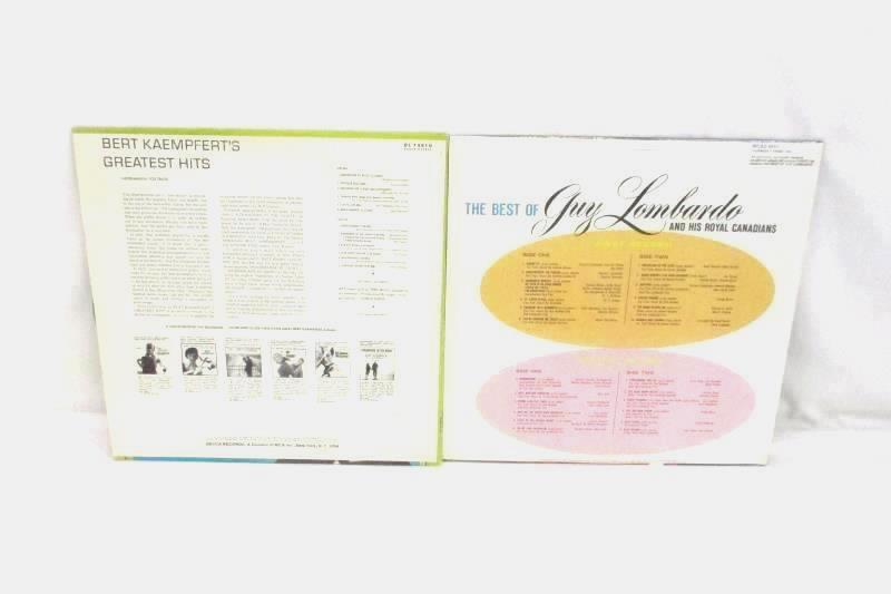 Lot of 4 Vinyl LP Records Guy Lombardo Mancini Bert Kaempfert Rudy Vallee
