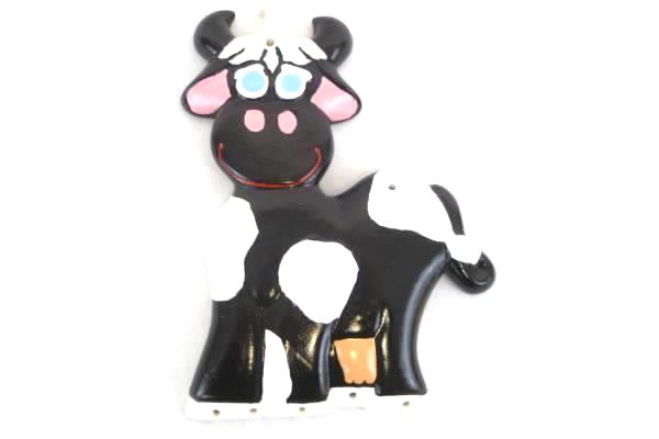 Macky 559 Cow & Milk Jugs Wind Chime Ceramic S23 Decorative Farm Dairy Hanging