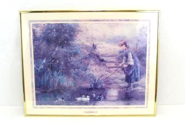 Large William Stephen Coleman Print Framed Poster 22" x 28" Across the Stile