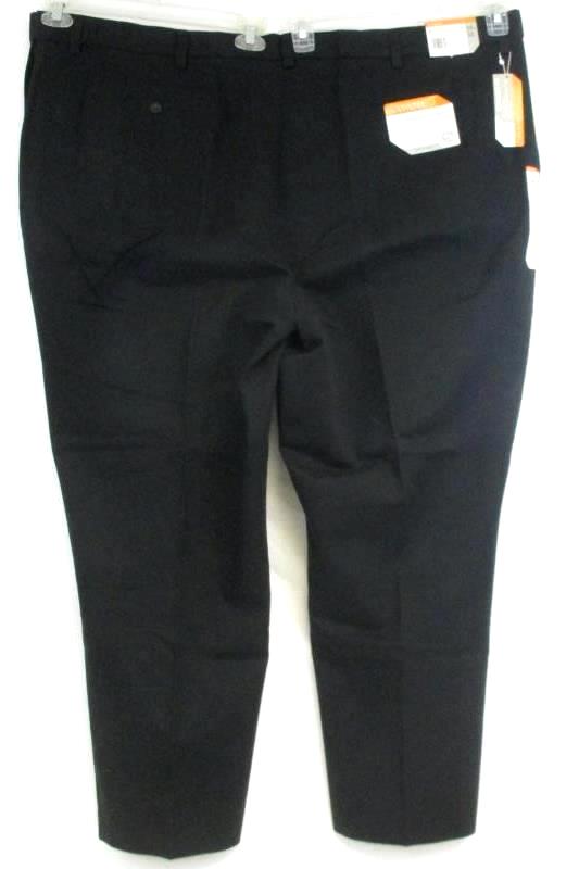 Savane Men S Performance Chino Comfort Waist Wrinkle Free Black Sz