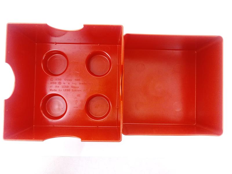 Vintage 1985 LEGO Red Sandwich Box 2 x 2 Brick Lunch Box Collectible