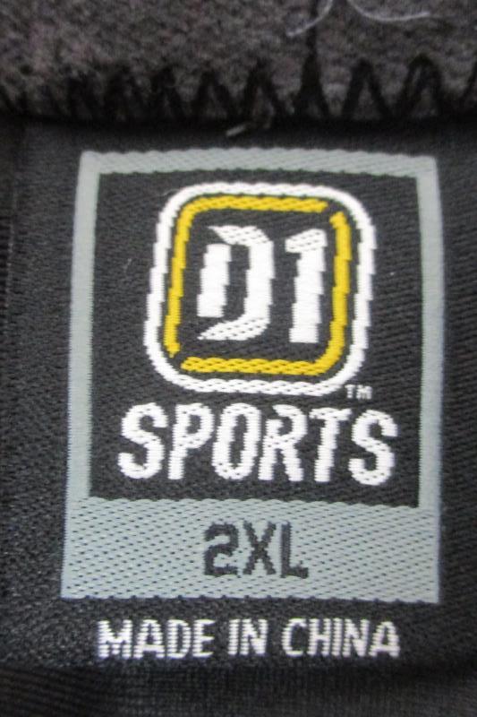 D1 Sports Men's Football Rush Pants Slotted Waist Black Red Sz 2XL Poly Spandex