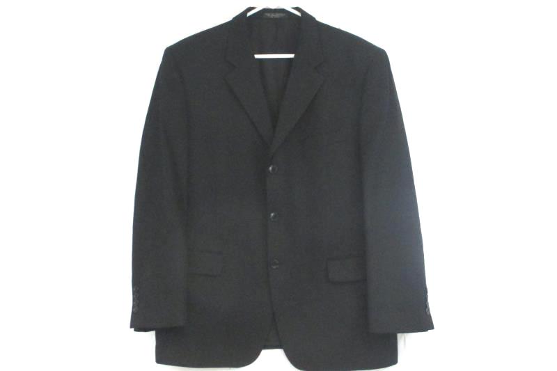 Jones New York Men's Black Textured 3 Button Front Blazer Sport Coat Sz 42S