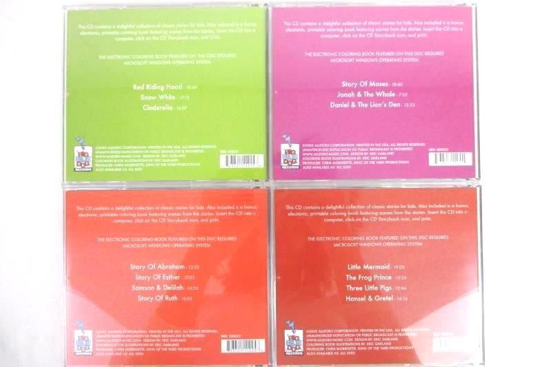 Lot Of 4 Storybook Colorbook CDs For Children Windows Fairytale & Religion