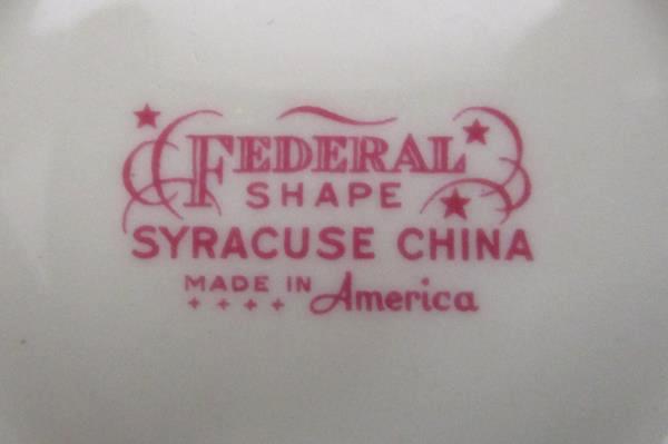 Lot 2 Miniature Collector Plates Federal Shape Syracuse China Royal Albert