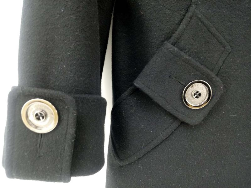 GEORGE SIMONTON STUDIO Lambswool Walking Coat Black Wool Blend Womens Sz 10