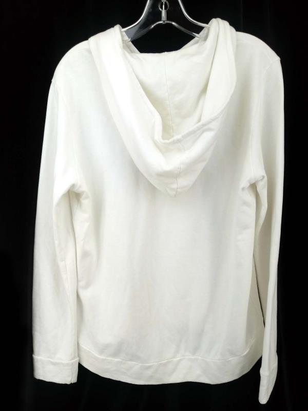 Garbe Luxe Meir Hoodie White Asymmetric Button Bamboo Cotton Blend Size XS New