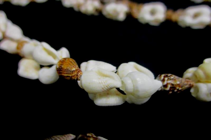 Vintage White And Brown 16" Shell Necklaces 90s Beach Girl Aloha Party Lot of 4