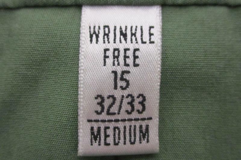Van Heusen Men's Poplin Wrinkle Free Long Sleeve Button Up Shirt Green 15 32 33