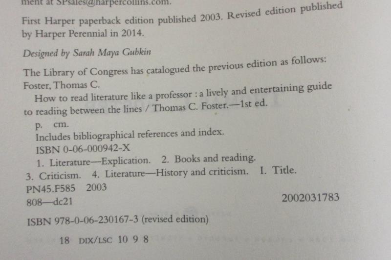 How to Read Literature Like a Professor A Lively and Entertaining Guide Foster