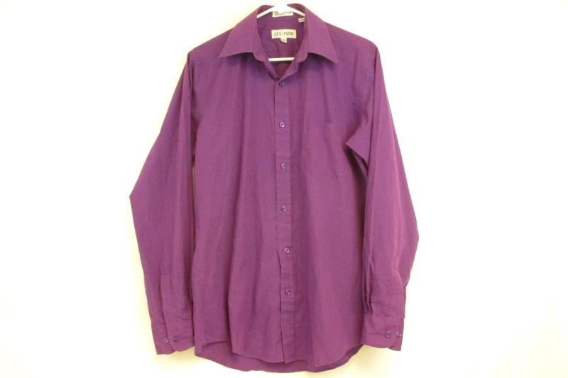 Lucasini Men's Long Sleeve Button Up Shirt Single Needle Tailoring Size 15